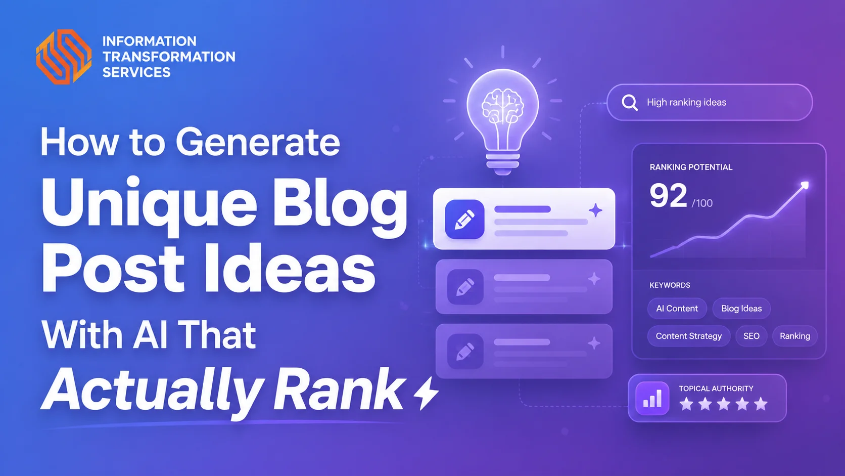 How to Generate Unique Blog Post Ideas With AI That Actually Rank
